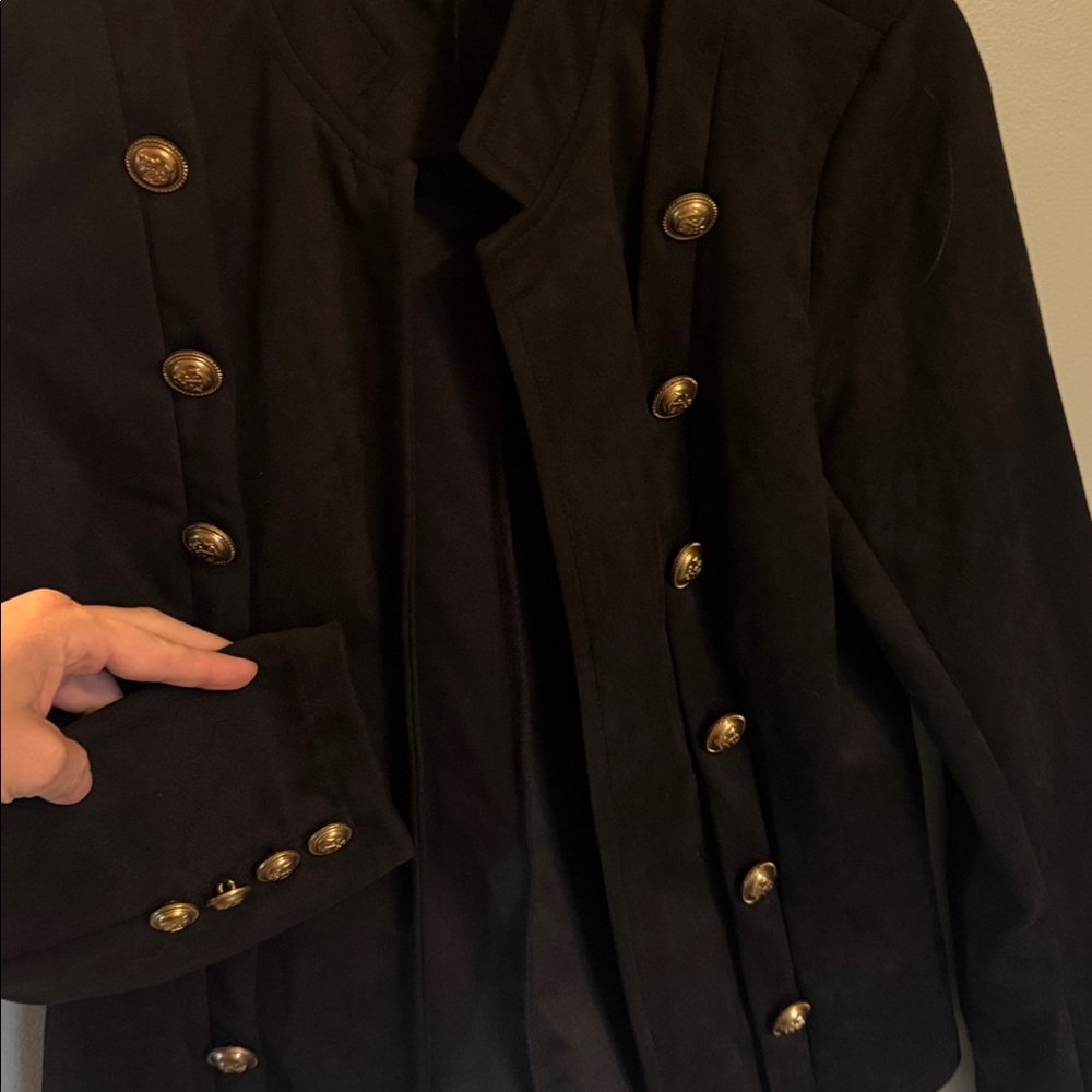 Black Jacket with Gold Buttons